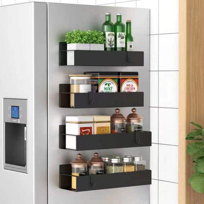 Magnetic Spice Rack Set of 4 Space-Saving Kitchen Organizer