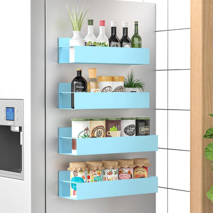 Magnetic Spice Rack Set of 4 Space-Saving Kitchen Organizer