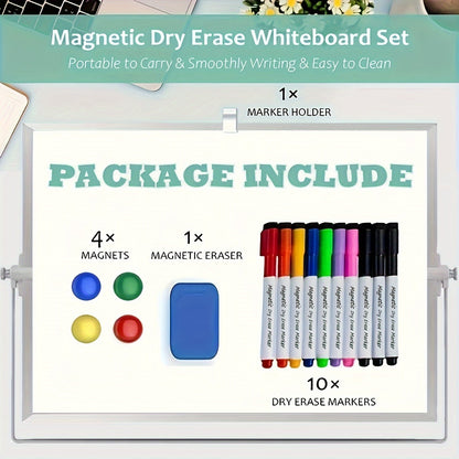 Magnetic Whiteboard Double Sided Portable Desk Board With Stand