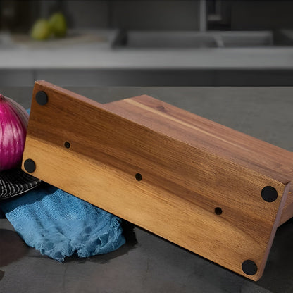 Magnetic Wooden Knife Holder Double Sided Kitchen Organizer