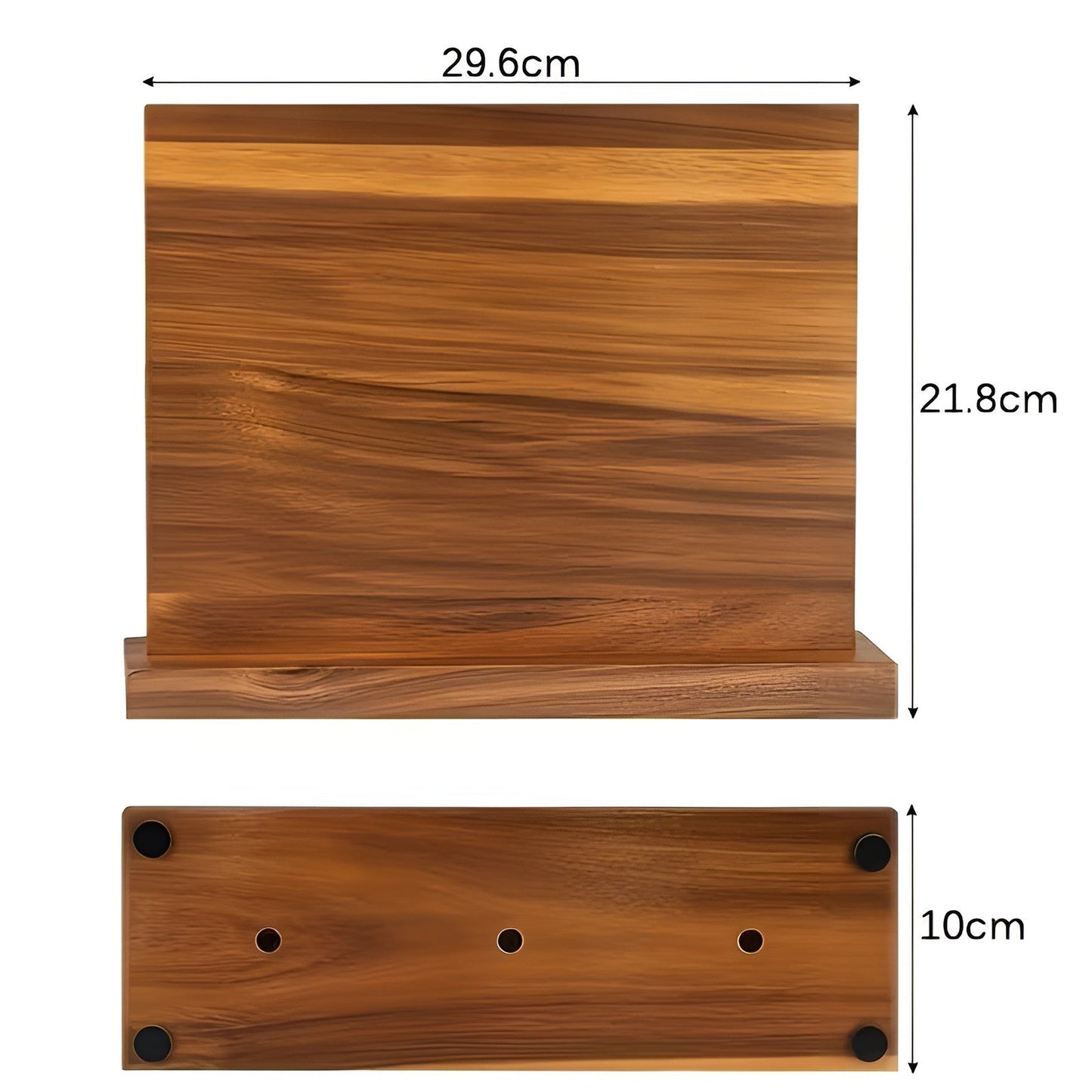 Magnetic Wooden Knife Holder Double Sided Kitchen Organizer