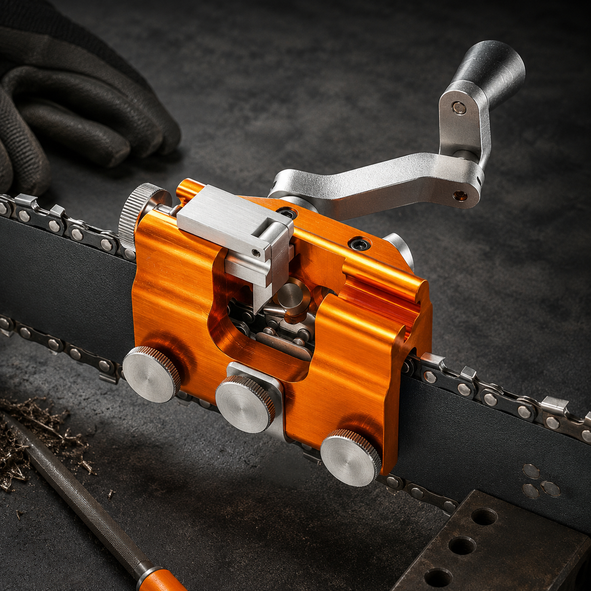 Manual Chainsaw Chain Sharpening Tool for Precise Maintenance