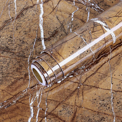 Marble Effect Self Adhesive Vinyl Wrap Waterproof Furniture Film