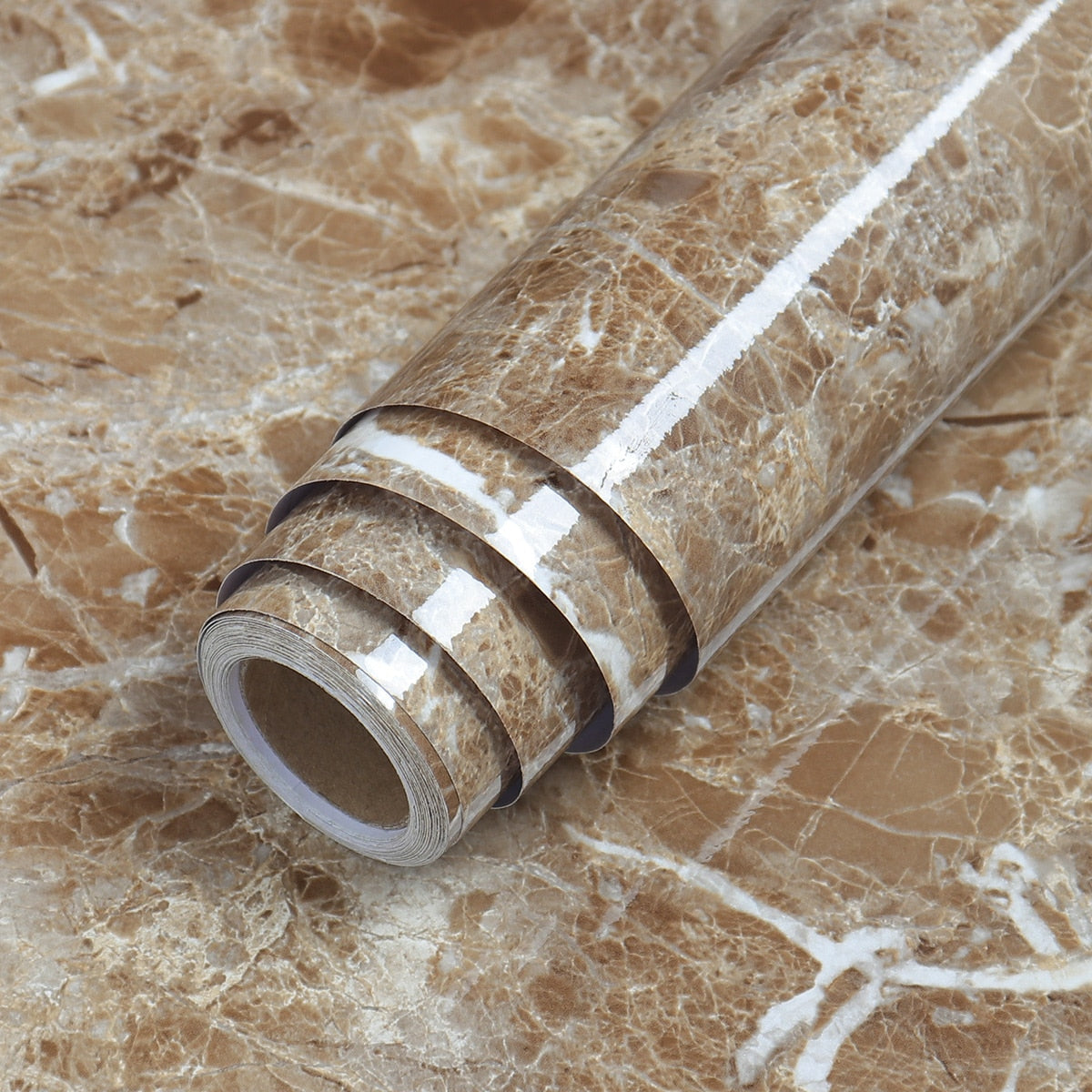 Marble Effect Self Adhesive Vinyl Wrap Waterproof Furniture Film