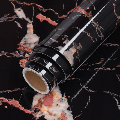 Marble Effect Self Adhesive Vinyl Wrap Waterproof Furniture Film