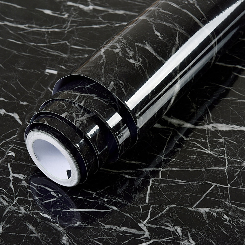 Marble Effect Self Adhesive Vinyl Wrap Waterproof Furniture Film