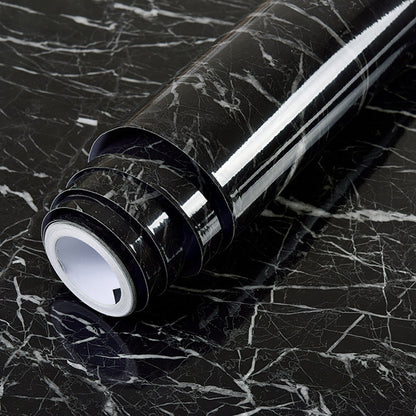 Marble Effect Self Adhesive Vinyl Wrap Waterproof Furniture Film