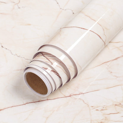 Marble Effect Self Adhesive Vinyl Wrap Waterproof Furniture Film