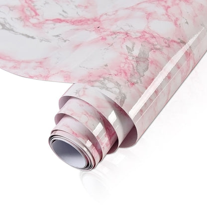 Marble Effect Self Adhesive Vinyl Wrap Waterproof Furniture Film