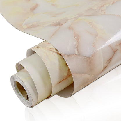 Marble Effect Self Adhesive Vinyl Wrap Waterproof Furniture Film