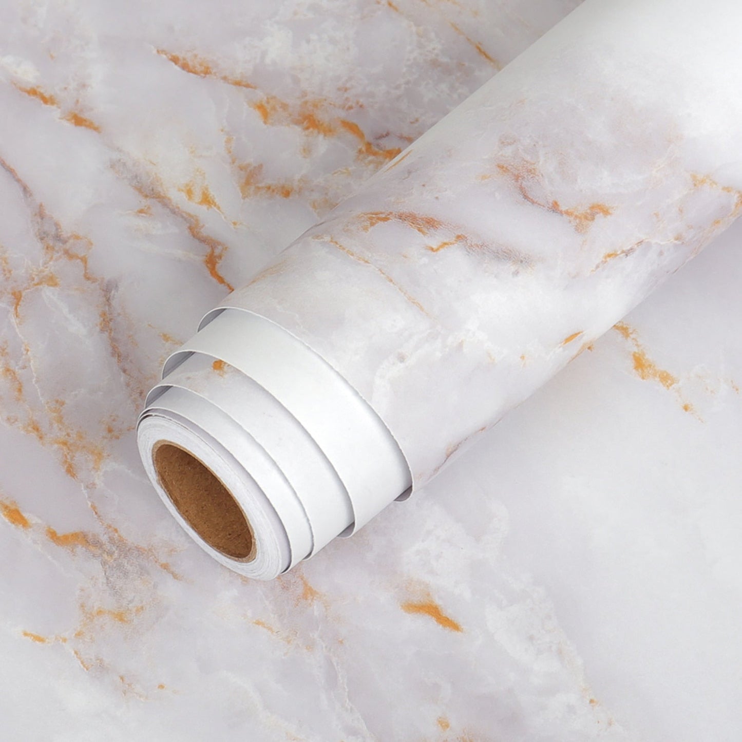 Marble Effect Self Adhesive Vinyl Wrap Waterproof Furniture Film