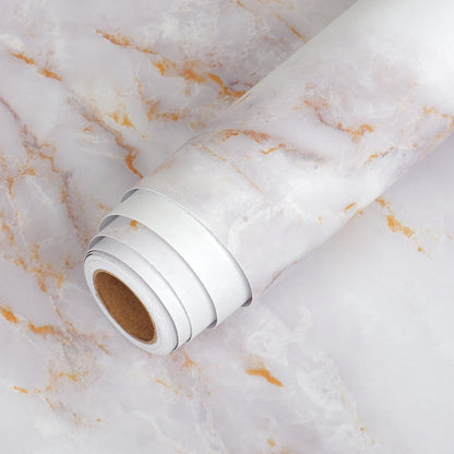 Marble Effect Self Adhesive Vinyl Wrap Waterproof Furniture Film