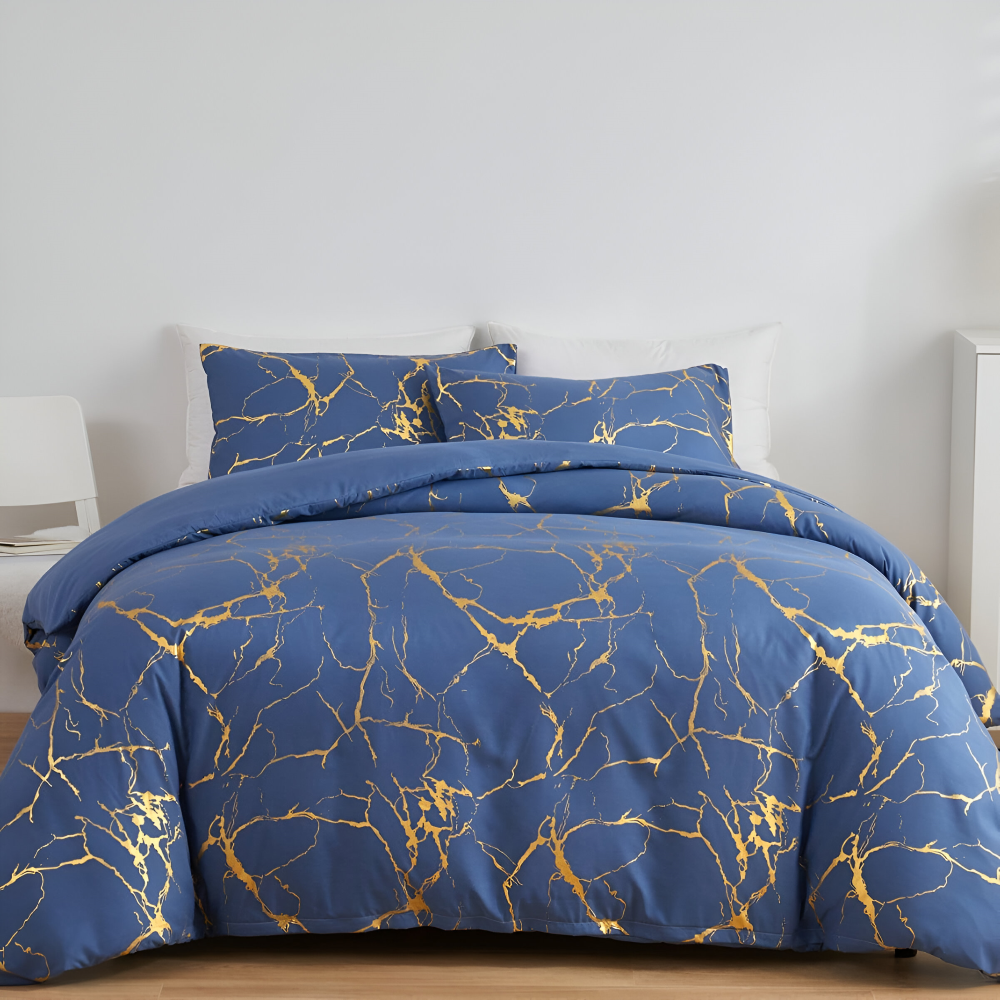 Marble Pattern Duvet Cover Set Luxury Soft Bedding Collection