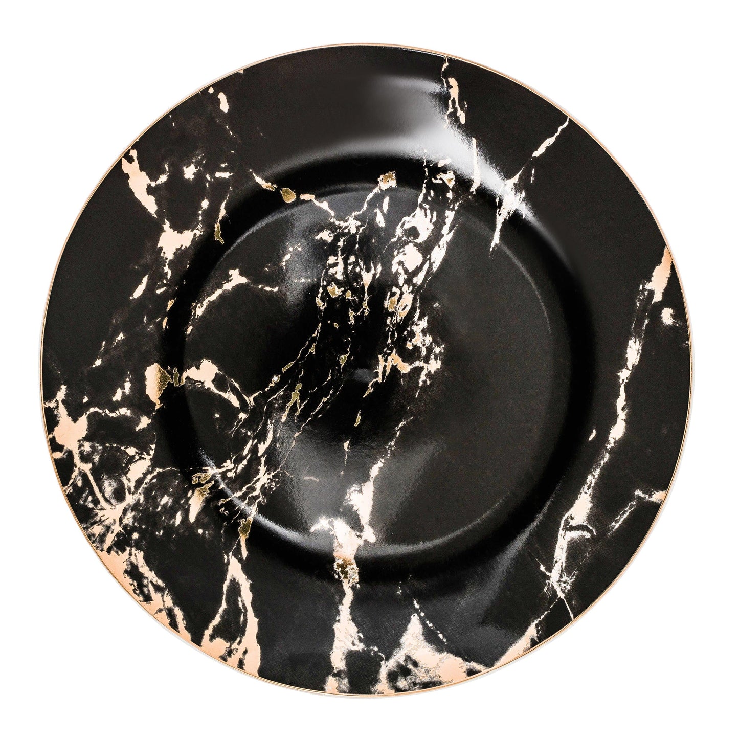 Marble Porcelain Dinner Plates Gold Rim Dessert Steak Plates