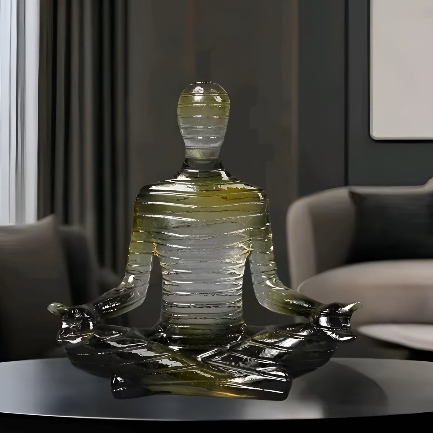 Meditation Yoga Sculpture Lotus Pose Zen Home Decor