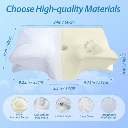 Memory Foam Pillow Breathable Neck Support Sleeping Cushion
