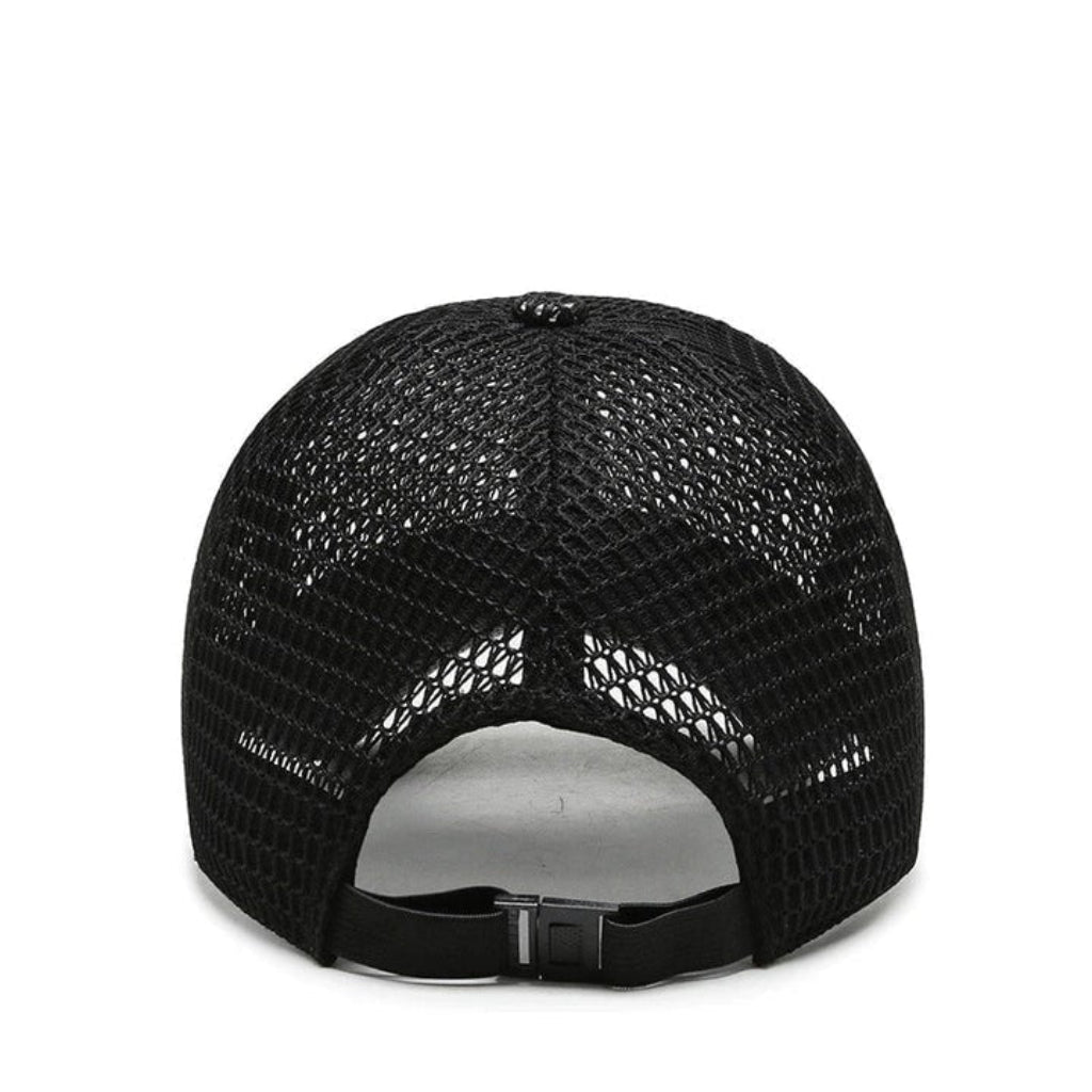 Men's Breathable Mesh Cap Adjustable Summer Hat with Curved Visor