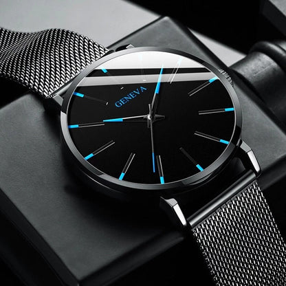 Men’s Business Quartz Watch Elegant Titanium Band Classic Design