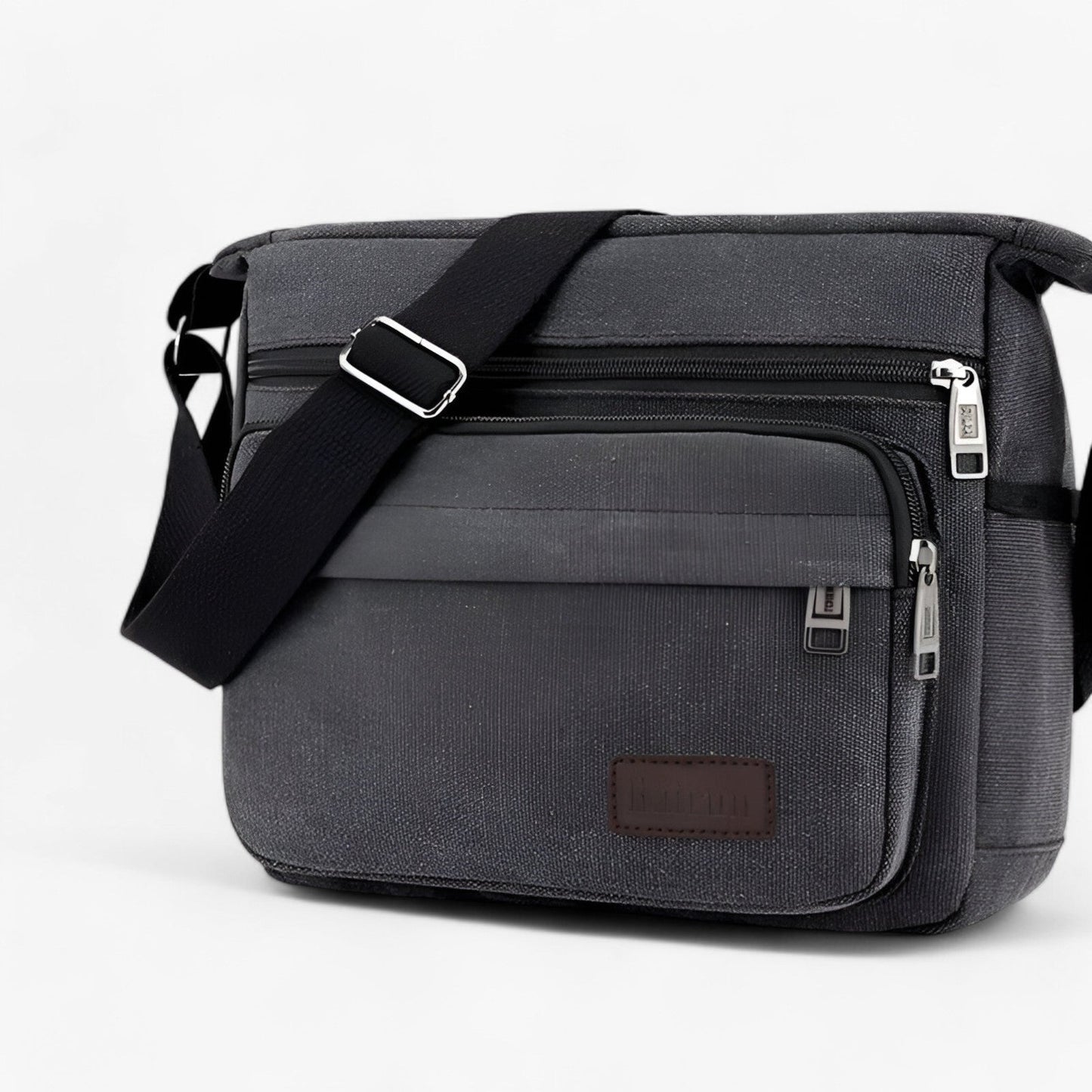 Mens Canvas Shoulder Bag Multifunction Crossbody Travel Messenger