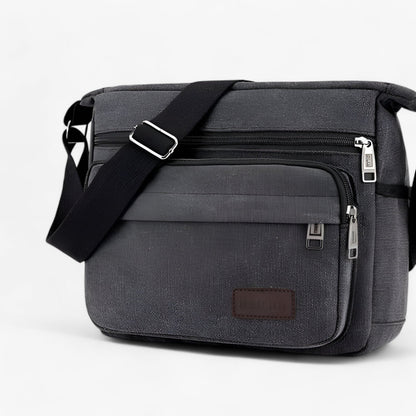 Mens Canvas Shoulder Bag Multifunction Crossbody Travel Messenger