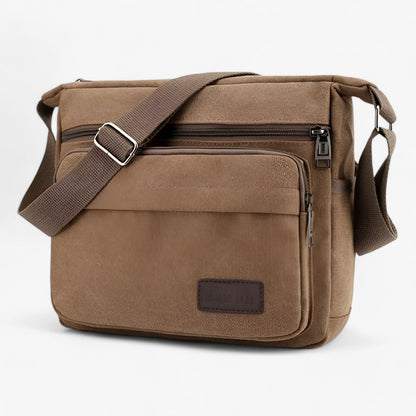 Mens Canvas Shoulder Bag Multifunction Crossbody Travel Messenger