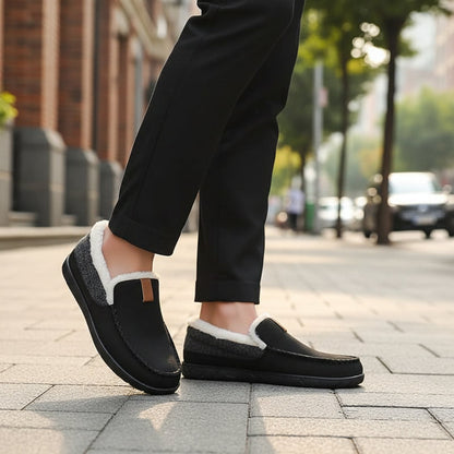 Men's Cozy Slip On Loafers Indoor House Shoes