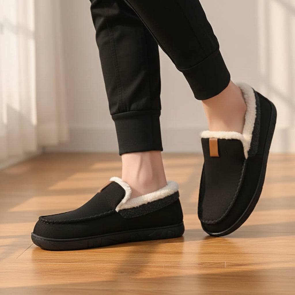 Men's Cozy Slip On Loafers Indoor House Shoes
