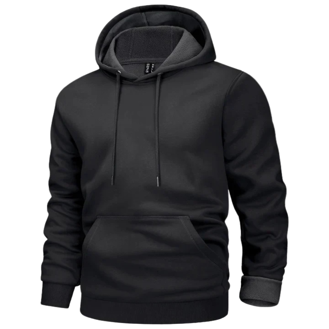 Men's Fleece Lined Hoodie Warm Casual Pullover Jacket