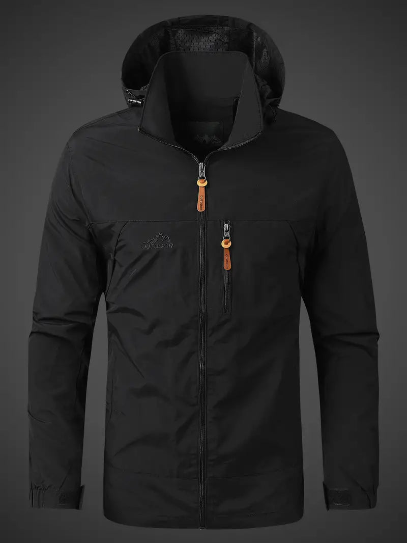 Mens Fleece Quilted Jacket Hooded Outdoor Zip Coat