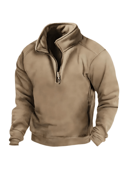 Mens Half Zip Sweatshirt Winter Casual Pullover Sweater
