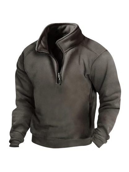 Mens Half Zip Sweatshirt Winter Casual Pullover Sweater