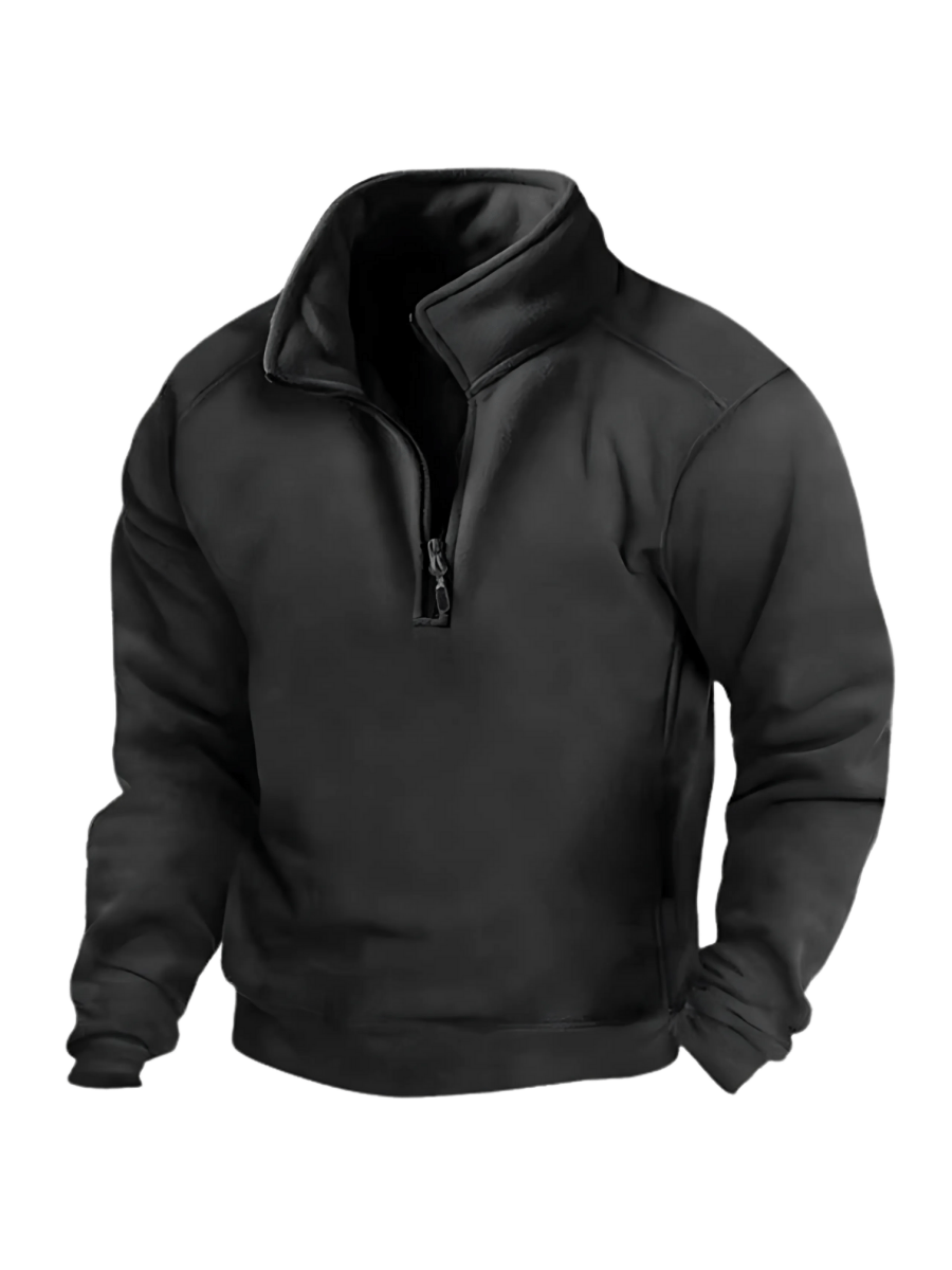 Mens Half Zip Sweatshirt Winter Casual Pullover Sweater