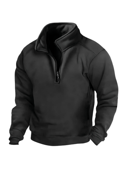 Mens Half Zip Sweatshirt Winter Casual Pullover Sweater