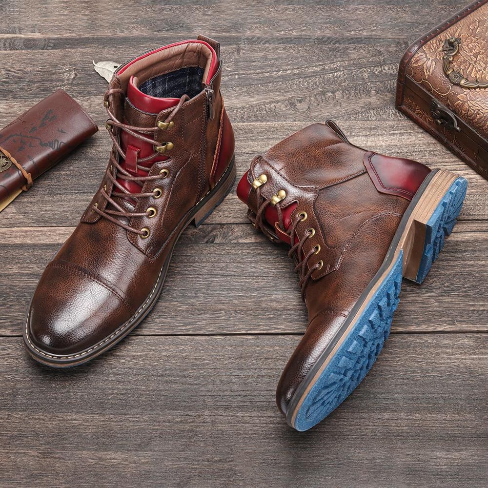 Heren enkelboots in Oxfordstijl met veters, casual