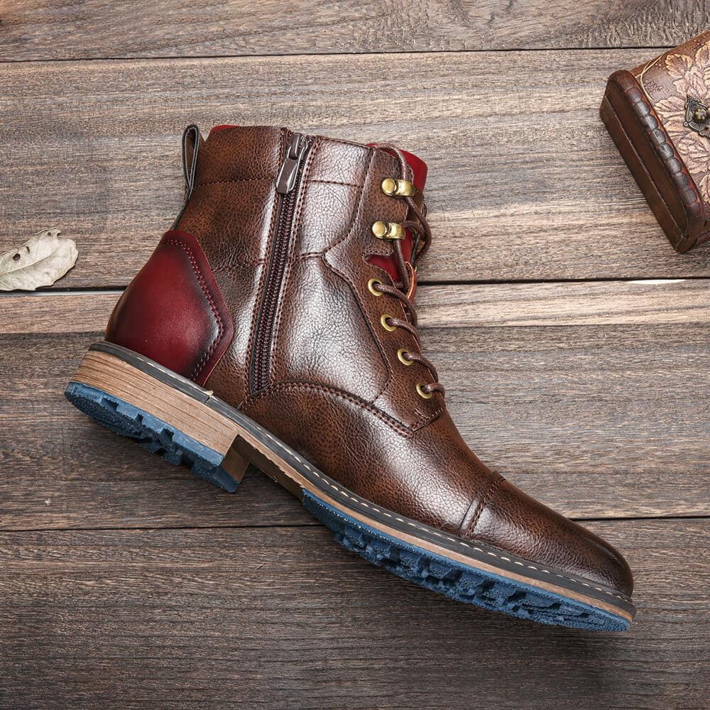 Heren enkelboots in Oxfordstijl met veters, casual