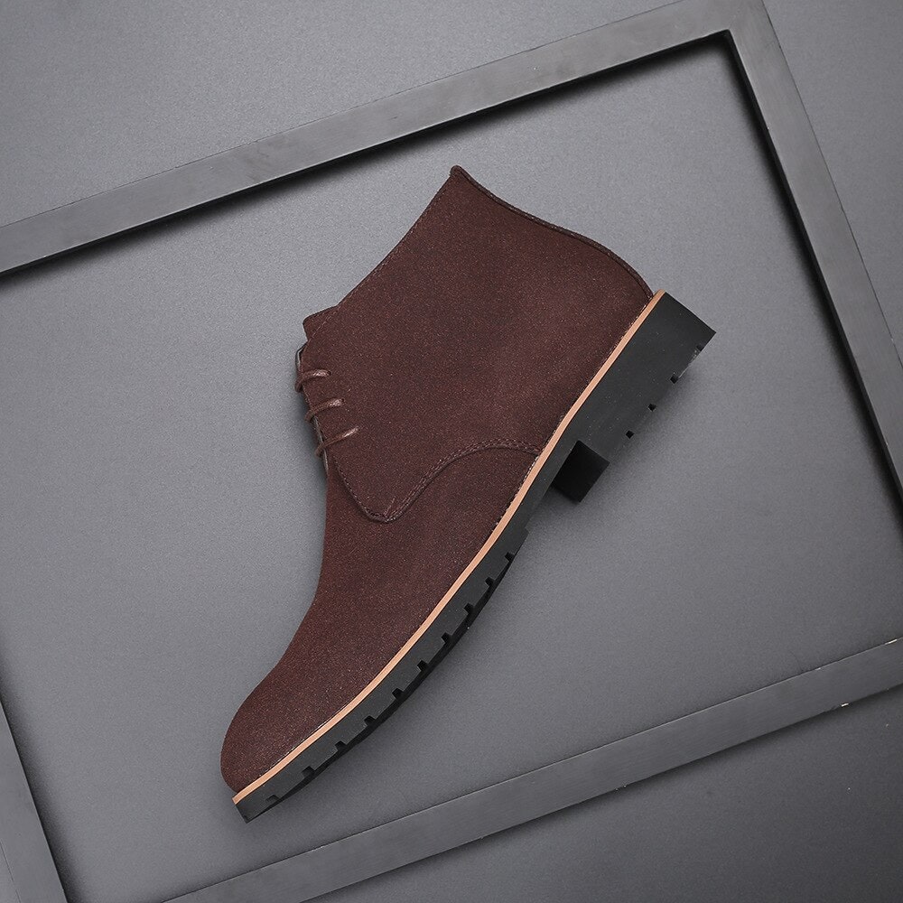 Men's Leather Slip On Ankle Boots for Casual Everyday Wear