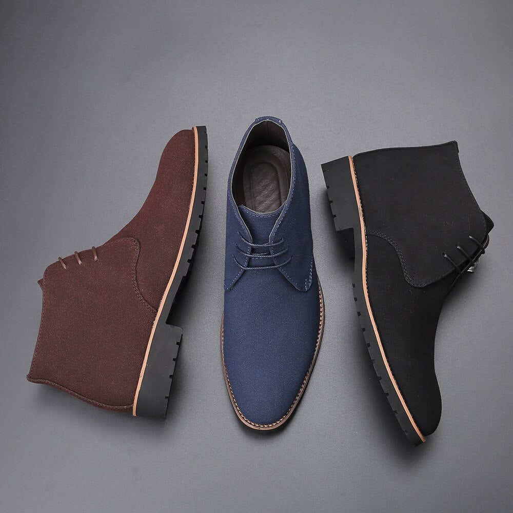 Men's Leather Slip On Ankle Boots for Casual Everyday Wear