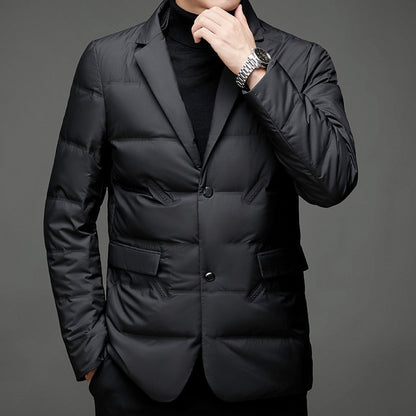 Mens Lined Blazer Coat Classic Formal Business Jacket
