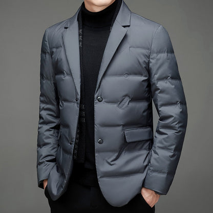 Mens Lined Blazer Coat Classic Formal Business Jacket