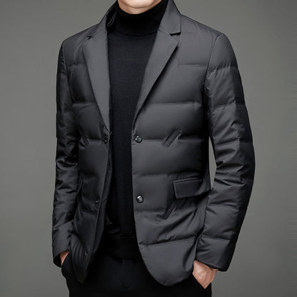 Mens Lined Blazer Coat Classic Formal Business Jacket