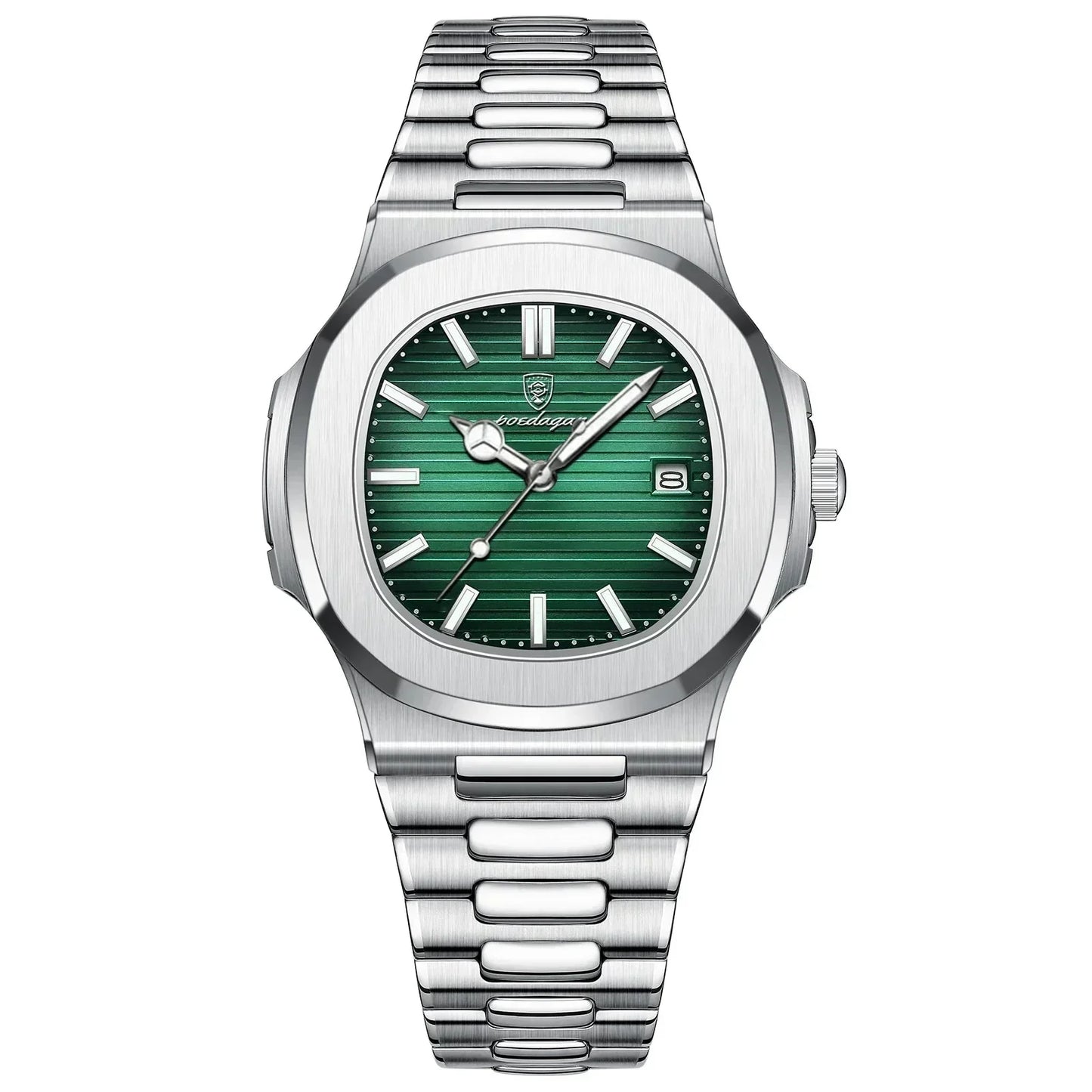 Mens Luxury Quartz Watch Stainless Steel Elegant Wristwatch
