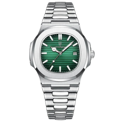 Mens Luxury Quartz Watch Stainless Steel Elegant Wristwatch