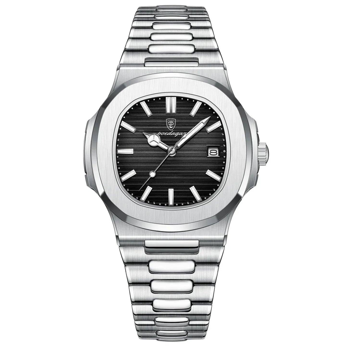 Mens Luxury Quartz Watch Stainless Steel Elegant Wristwatch