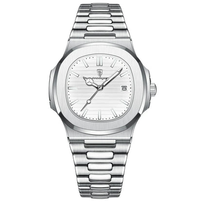 Mens Luxury Quartz Watch Stainless Steel Elegant Wristwatch