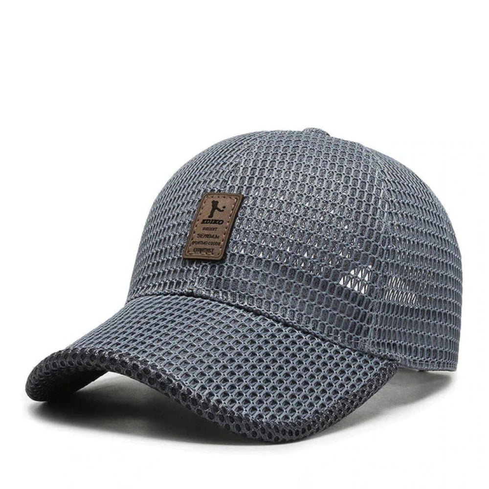 Men's Mesh Summer Cap Lightweight UV Protection Adjustable Outdoor Hat