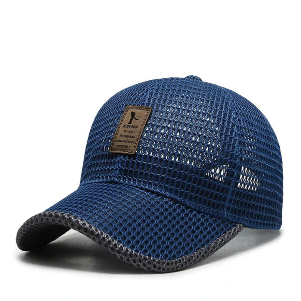 Men's Mesh Summer Cap Lightweight UV Protection Adjustable Outdoor Hat