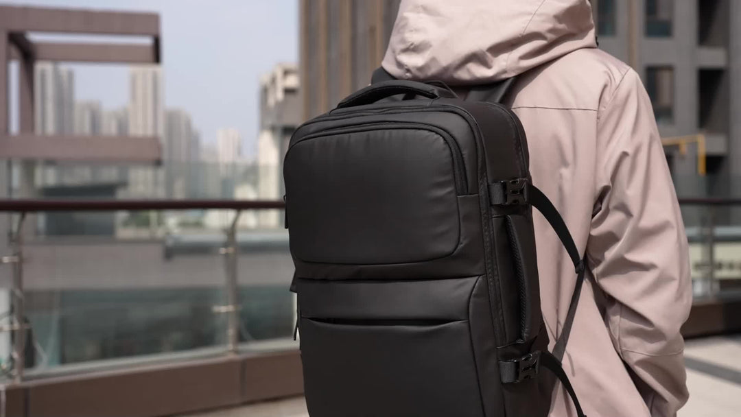 Mens Minimalist Backpack Nylon Laptop Travel Commuter Bag