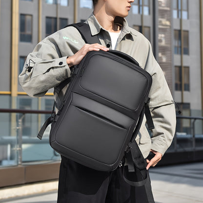 Mens Minimalist Backpack Nylon Laptop Travel Commuter Bag