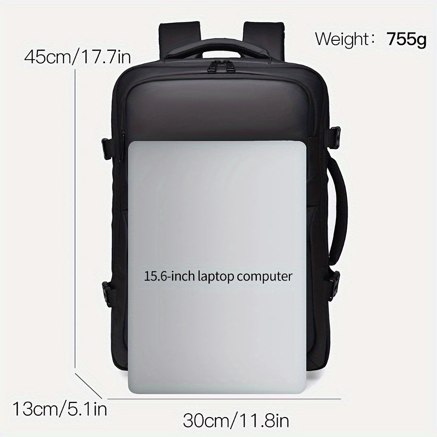 Mens Minimalist Backpack Nylon Laptop Travel Commuter Bag