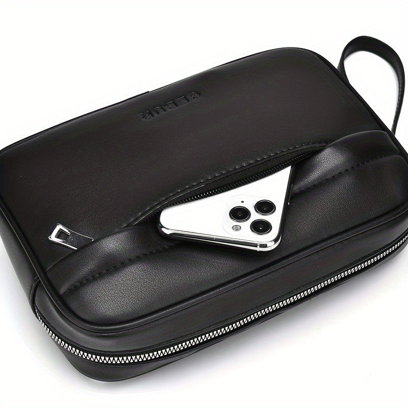 Men's Minimalist PU Handbag Lightweight Organizer